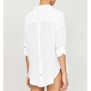 Seafolly classic white beach shirt